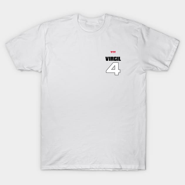 Liverpool Virgil Van Dijk 4 T-Shirt by CazzApparel